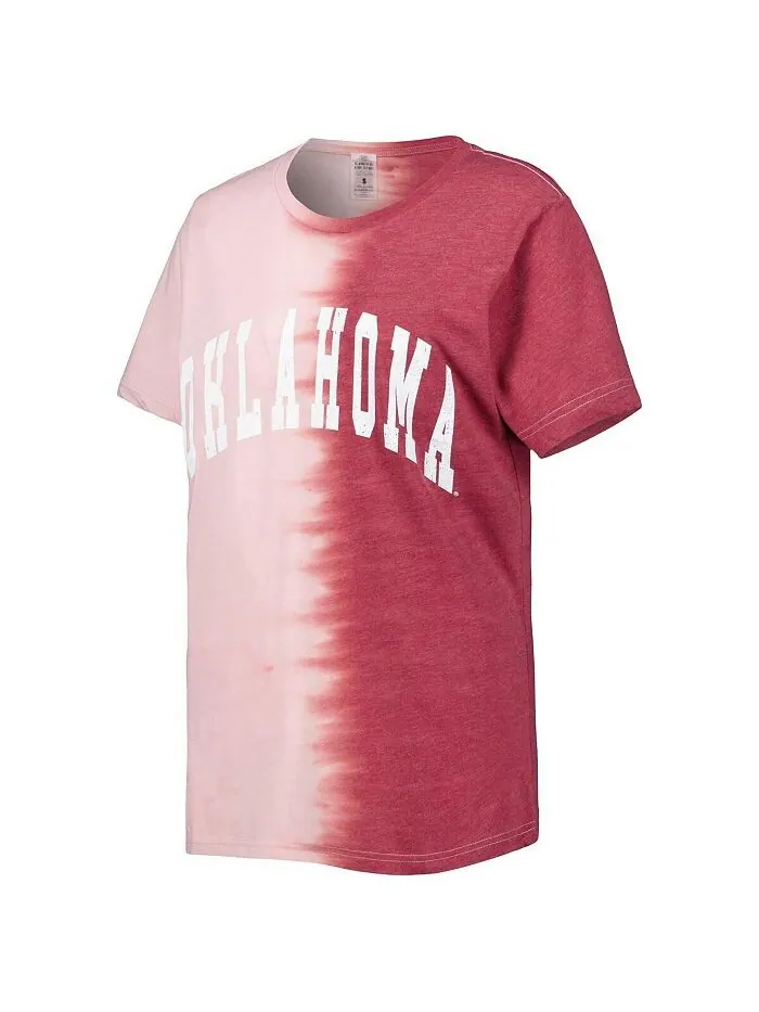 Женская футболка Crimson Oklahoma Early Find Your Groove с раздельным краем Gameday Couture — изображение 2 из 3, красный