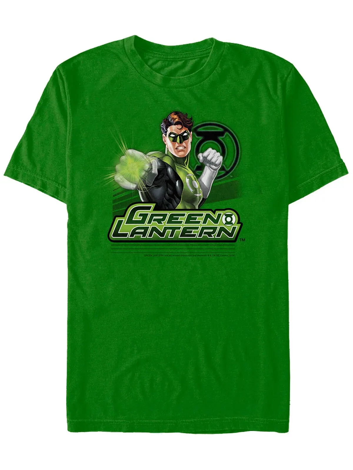 Мужская футболка с коротким рукавом green lantern punching pose Fifth Sun — изображение 1 из 1, зеленый