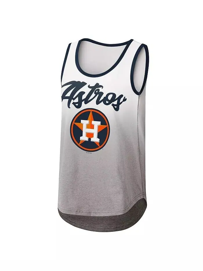 Женская белая майка Houston Astros с логотипом вернисажа G-Iii 4Her By Carl Banks — изображение 2 из 3