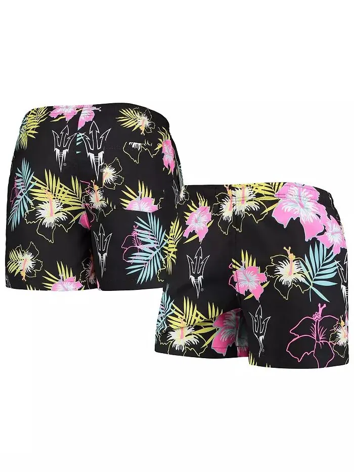 Мужские черные плавки Arizona State Sun Devils Neon Floral FOCO — изображение 1 из 3