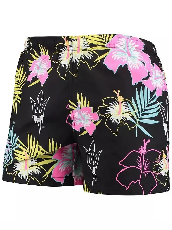 Мужские черные плавки Arizona State Sun Devils Neon Floral FOCO — изображение 2 из 3