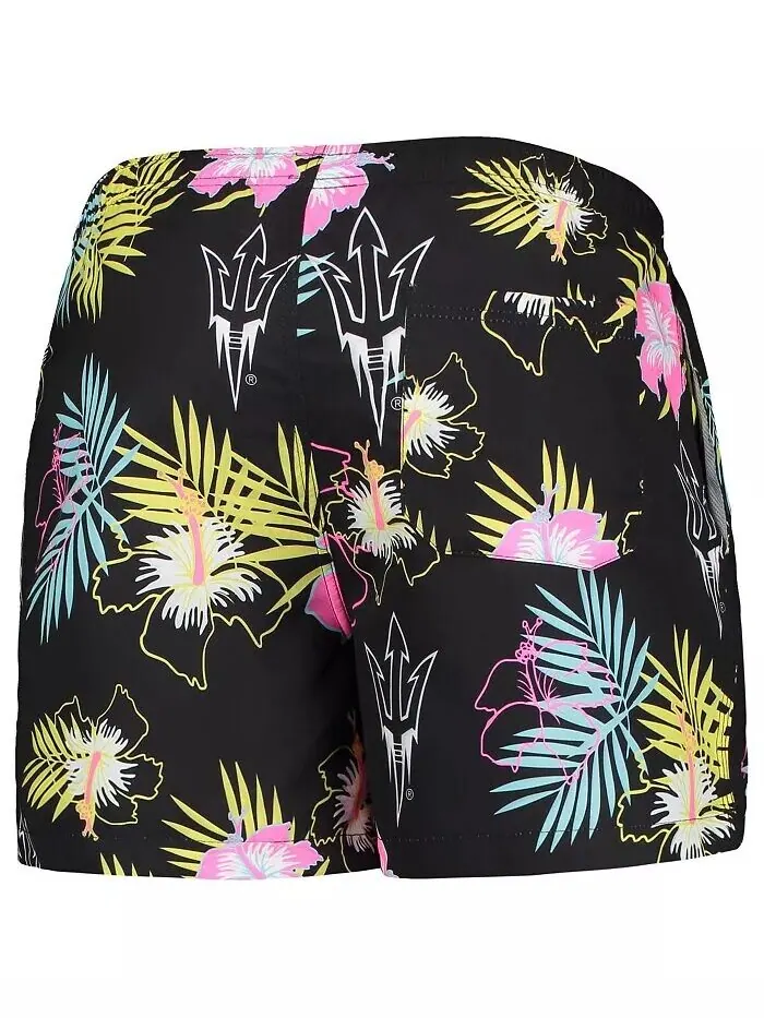 Мужские черные плавки Arizona State Sun Devils Neon Floral FOCO — изображение 3 из 3