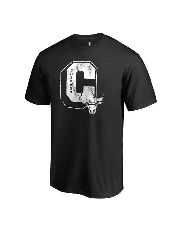 Мужская черная футболка Chicago Bulls Letterman Fanatics — изображение 1 из 2