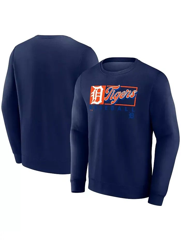 Мужской синий флисовый свитшот Detroit Tigers Focus Fanatics — изображение 1 из 3