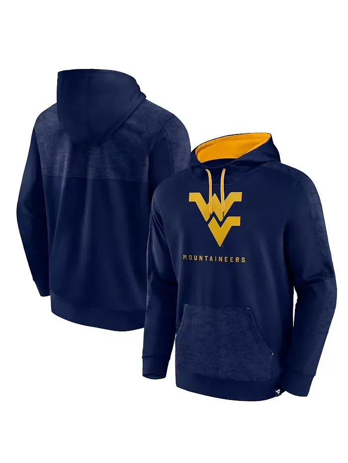 Мужская синяя толстовка с капюшоном West Virginia Mountaineers Defender Fanatics — изображение 1 из 3