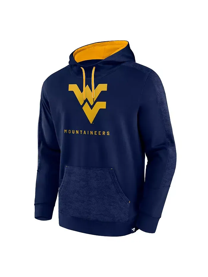 Мужская синяя толстовка с капюшоном West Virginia Mountaineers Defender Fanatics — изображение 2 из 3