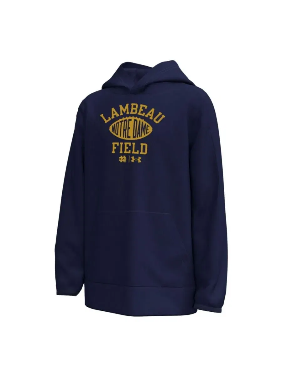 Худи с принтом Notre Dame Fighting Irish Arch Field Sign Under Armour — изображение 3 из 3, темно-синий