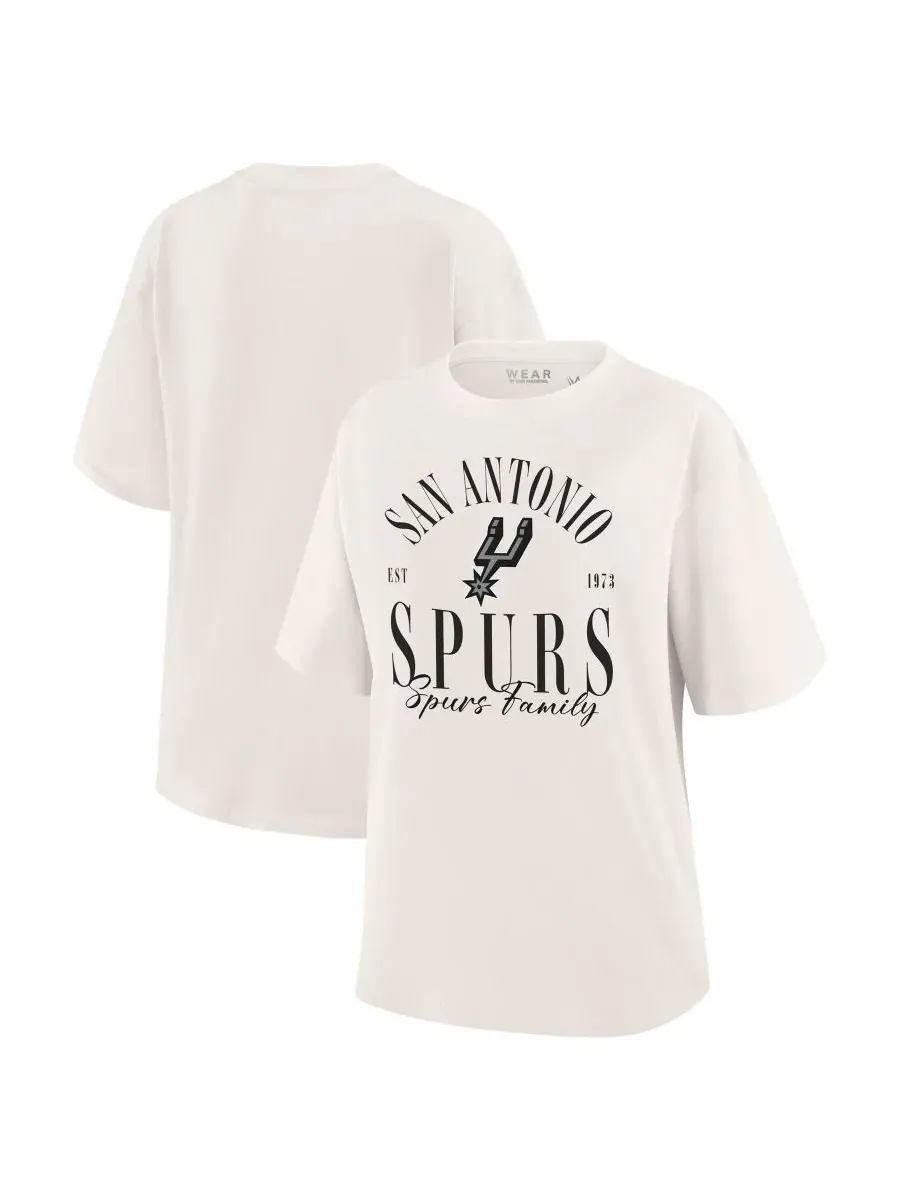 Футболка с принтом San Antonio Spurs Peached Vintage WEAR by Erin Andrews — изображение 1 из 3, белый