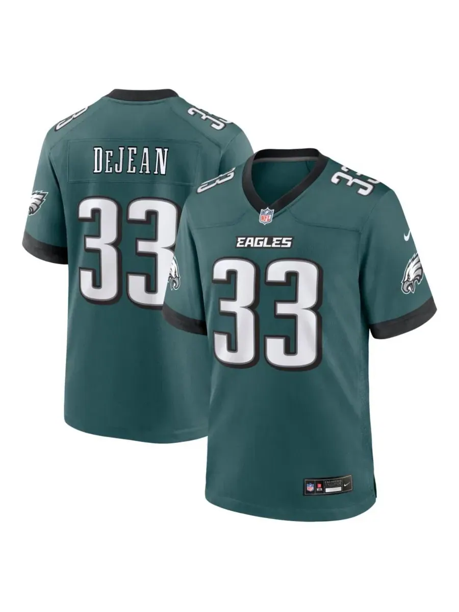 Футболка Nike Philadelphia Eagles Team Game Jersey, Cooper DeJean — изображение 1 из 3, зеленый