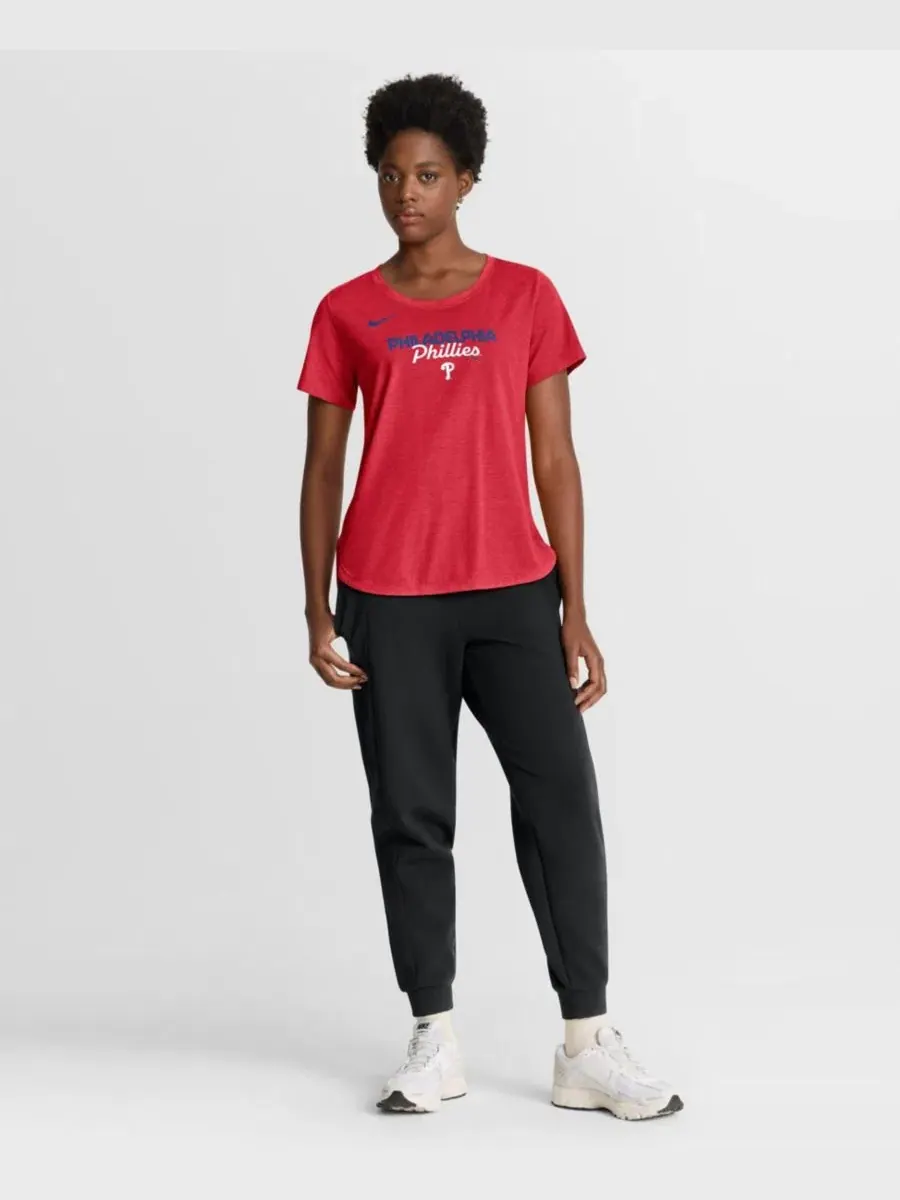 Футболка женская с принтом Arched Tri-Blend Philadelphia Phillies Nike — изображение 3 из 3, красный