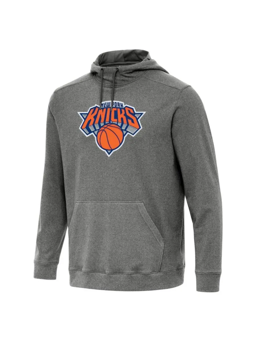 Худи с капюшоном с принтом команды New York Knicks Antigua — изображение 1 из 1, темно-серый