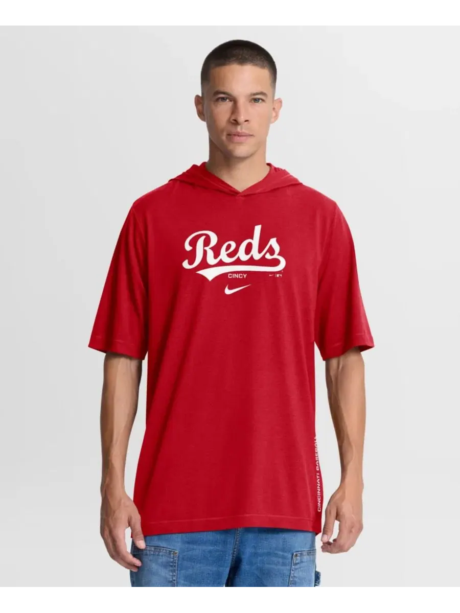 Худи-футболка с капюшоном Arched Wordmark Nike — изображение 1 из 5, красный