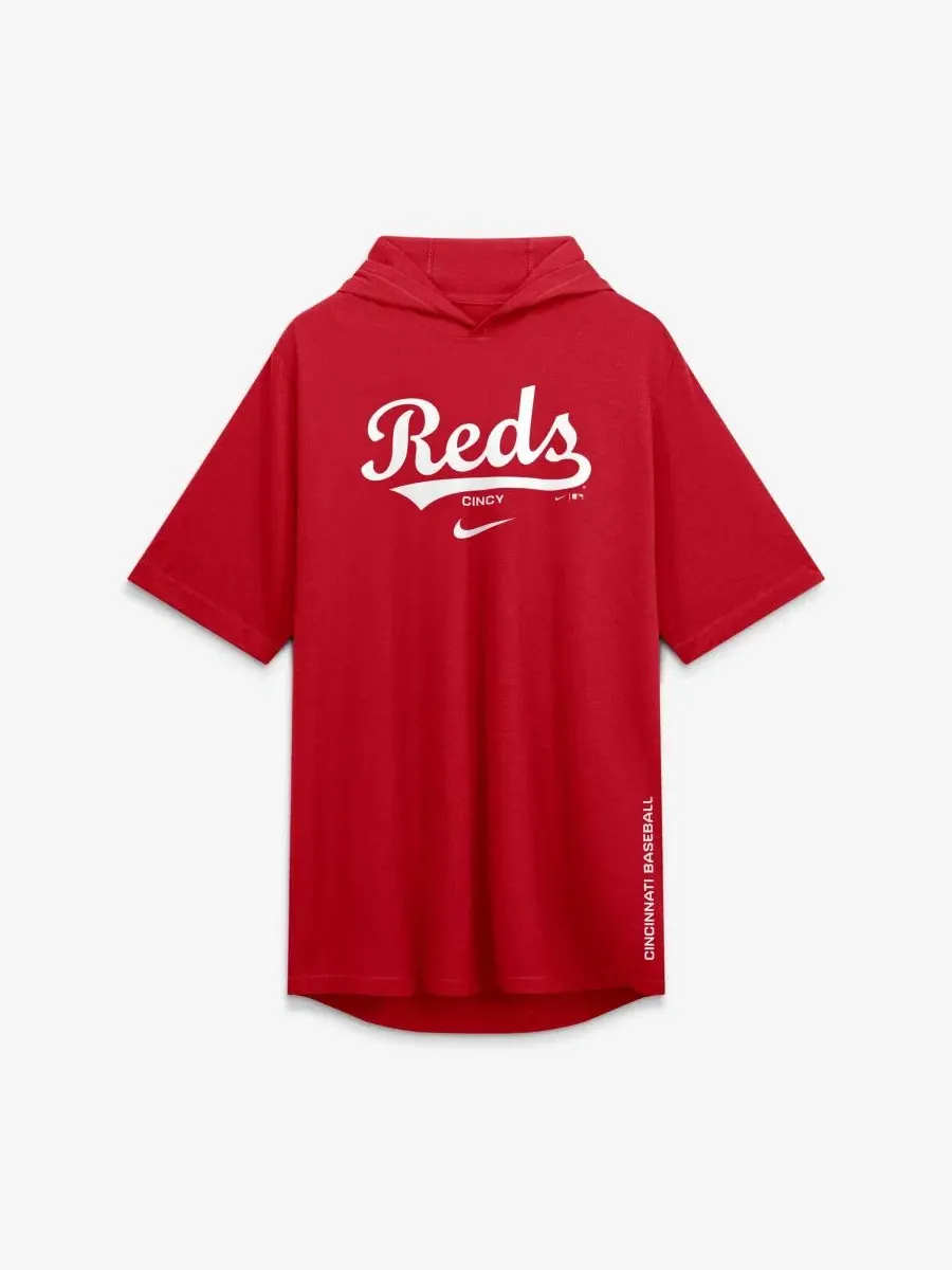 Худи-футболка с капюшоном Arched Wordmark Nike — изображение 2 из 5, красный
