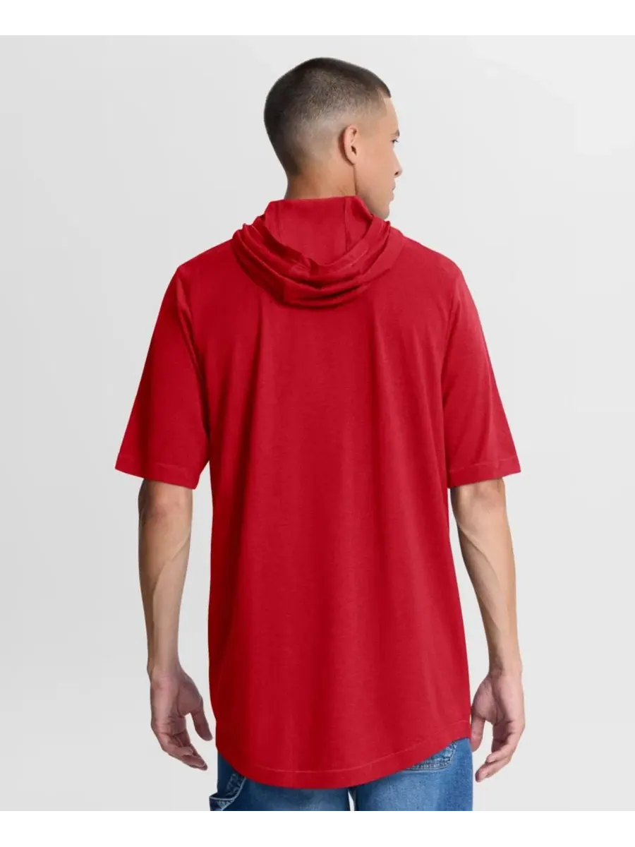 Худи-футболка с капюшоном Arched Wordmark Nike — изображение 4 из 5, красный
