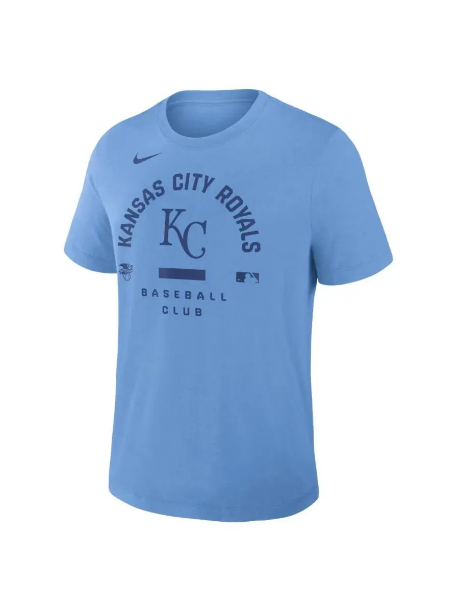 Футболка с коротким рукавом Early Work Tri-Blend Dri-FIT Kansas City Royals Nike — изображение 2 из 3, светлый синий