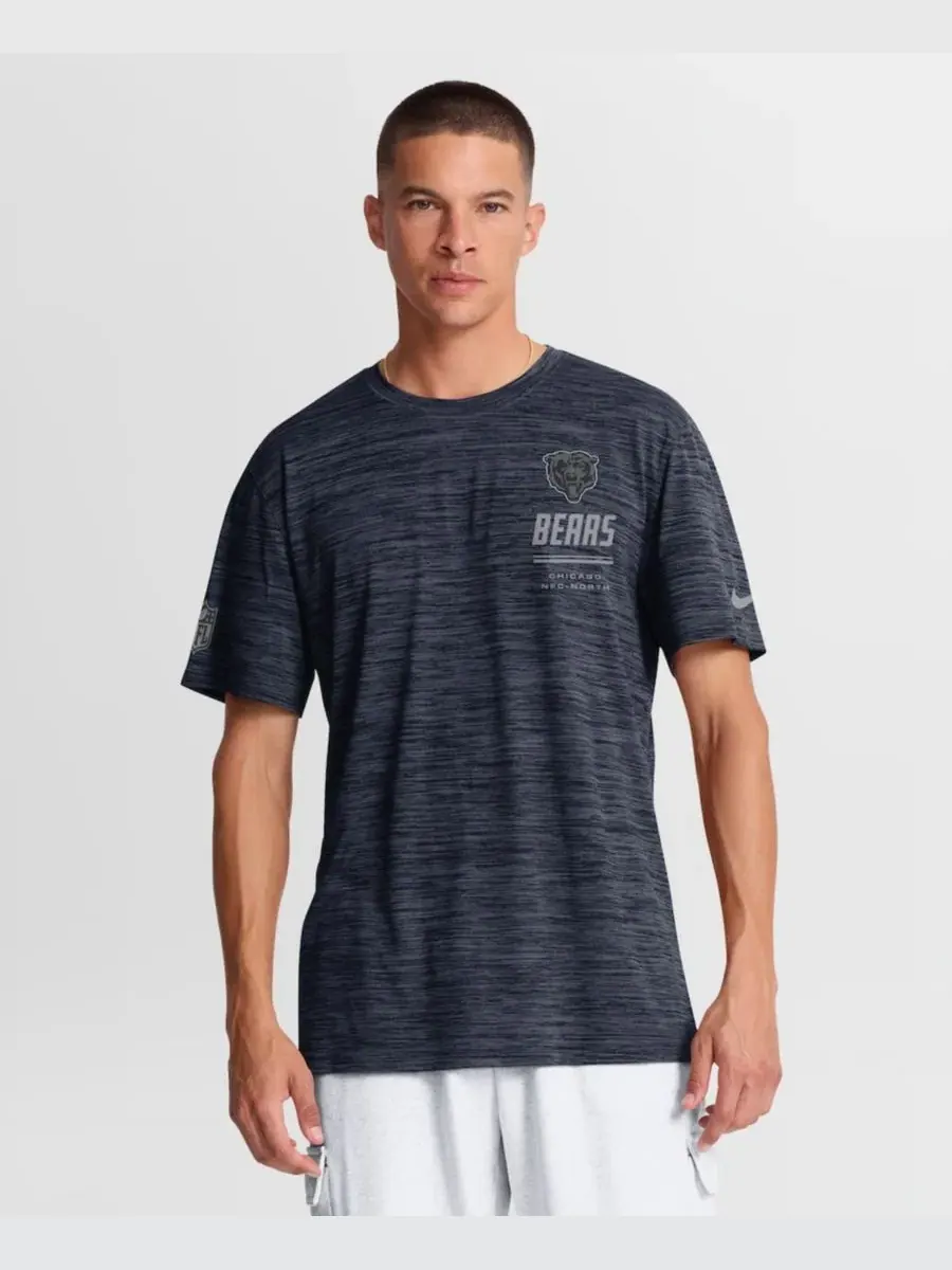 Футболка с длинным рукавом Chicago Bears Sideline Velocity Dri-FIT Nike — изображение 1 из 5, темно-синий