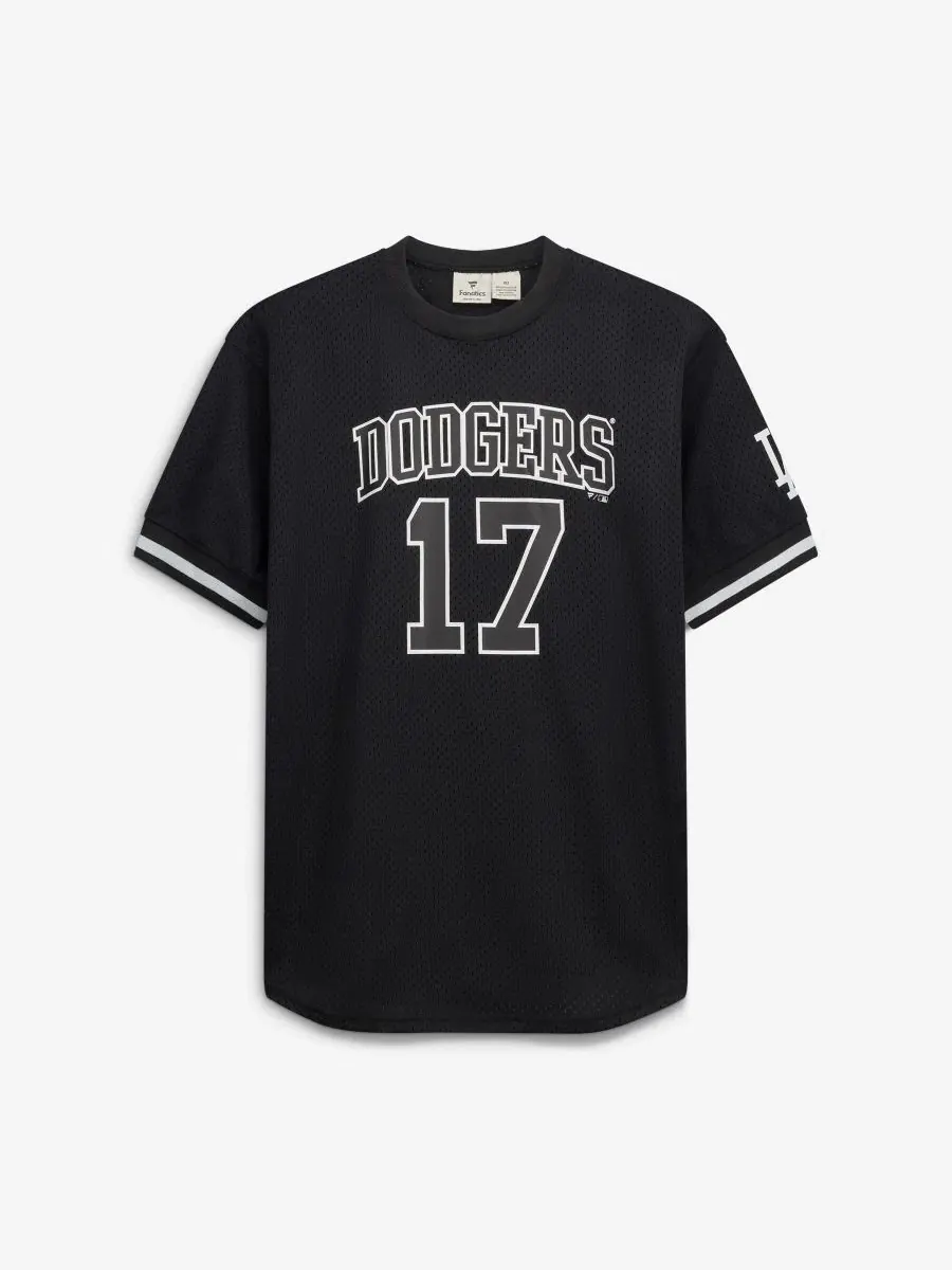 Мужская футболка-джерси с коротким рукавом Shohei Ohtani Black/White Fanatics — изображение 3 из 3, черный белый