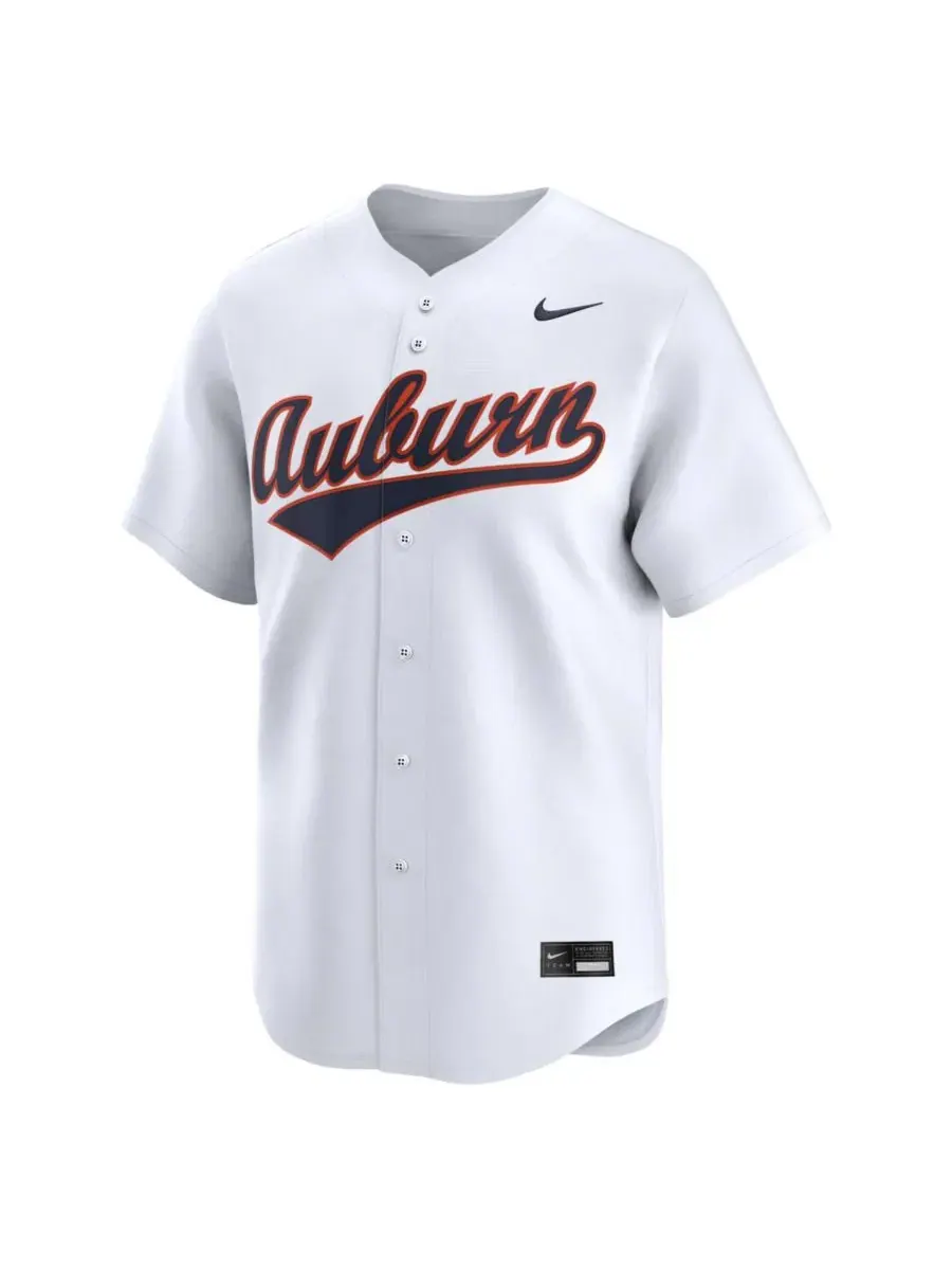 Мужская бейсбольная джерси Auburn Tigers Home Limited Nike — изображение 2 из 3, белый
