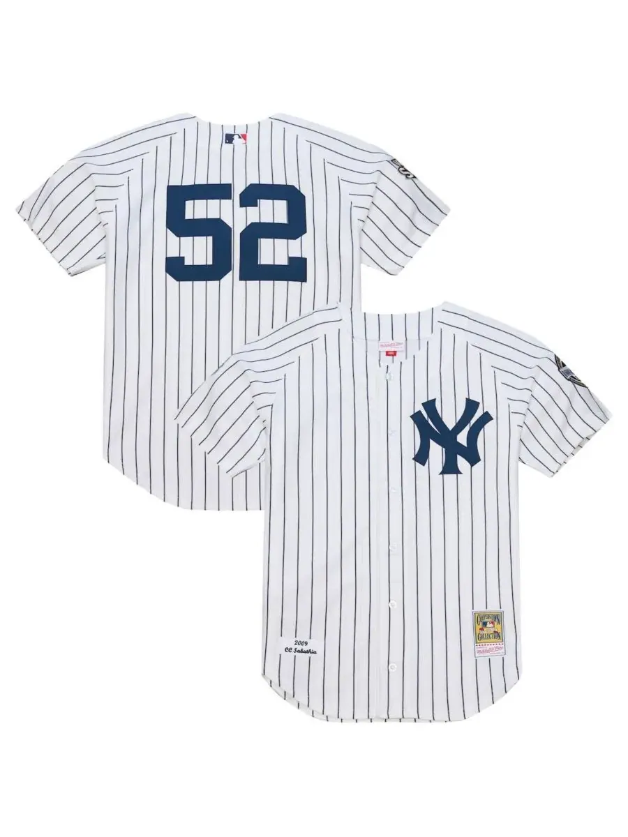 Джерси Митчелл и Несс 2009 Cooperstown Collection Authentic Jersey, CC Sabathia Mitchell & Ness — изображение 1 из 4, белый