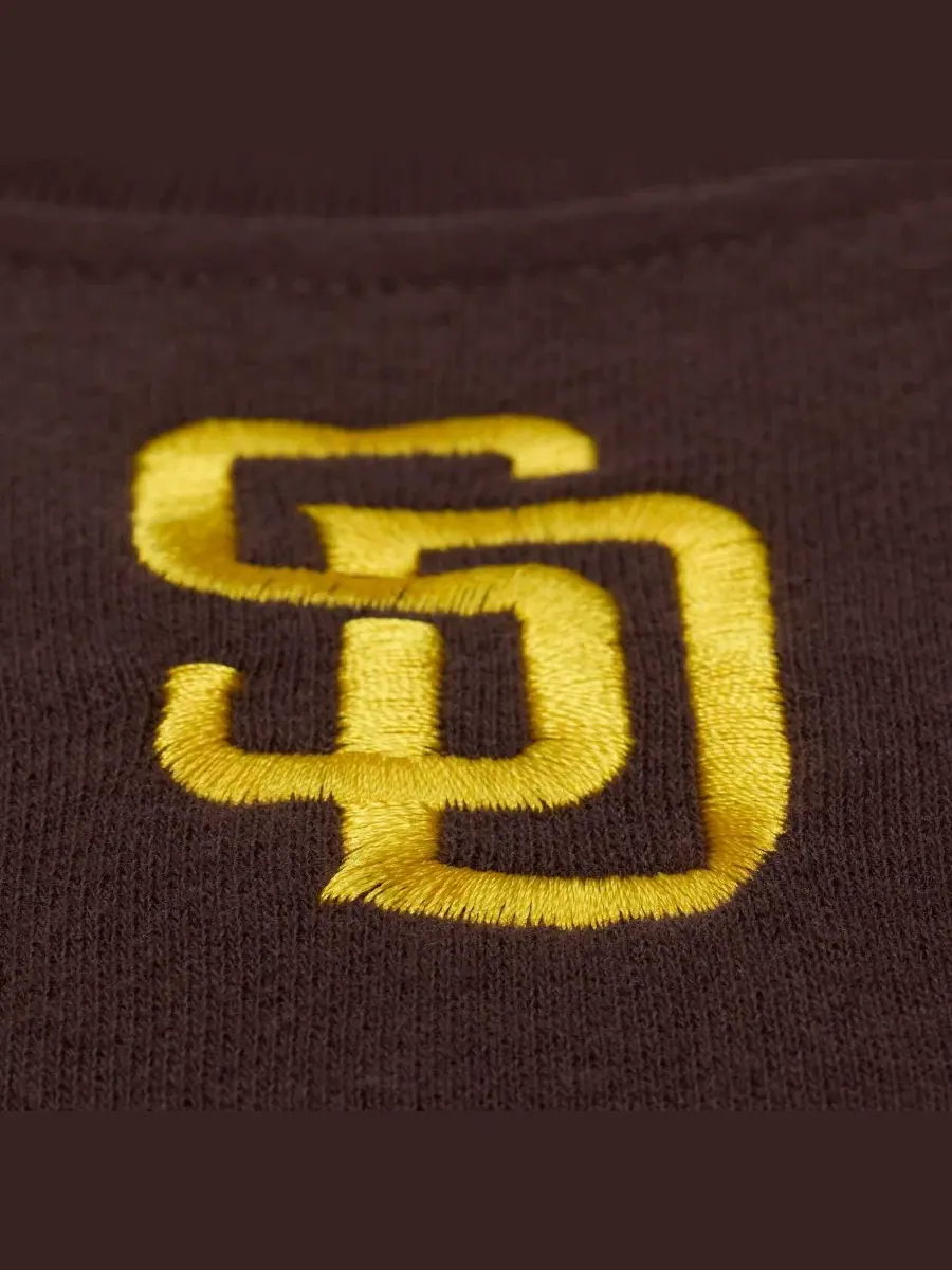 Свитшот женский с принтом Script Mitchell & Ness — изображение 3 из 5, коричневый