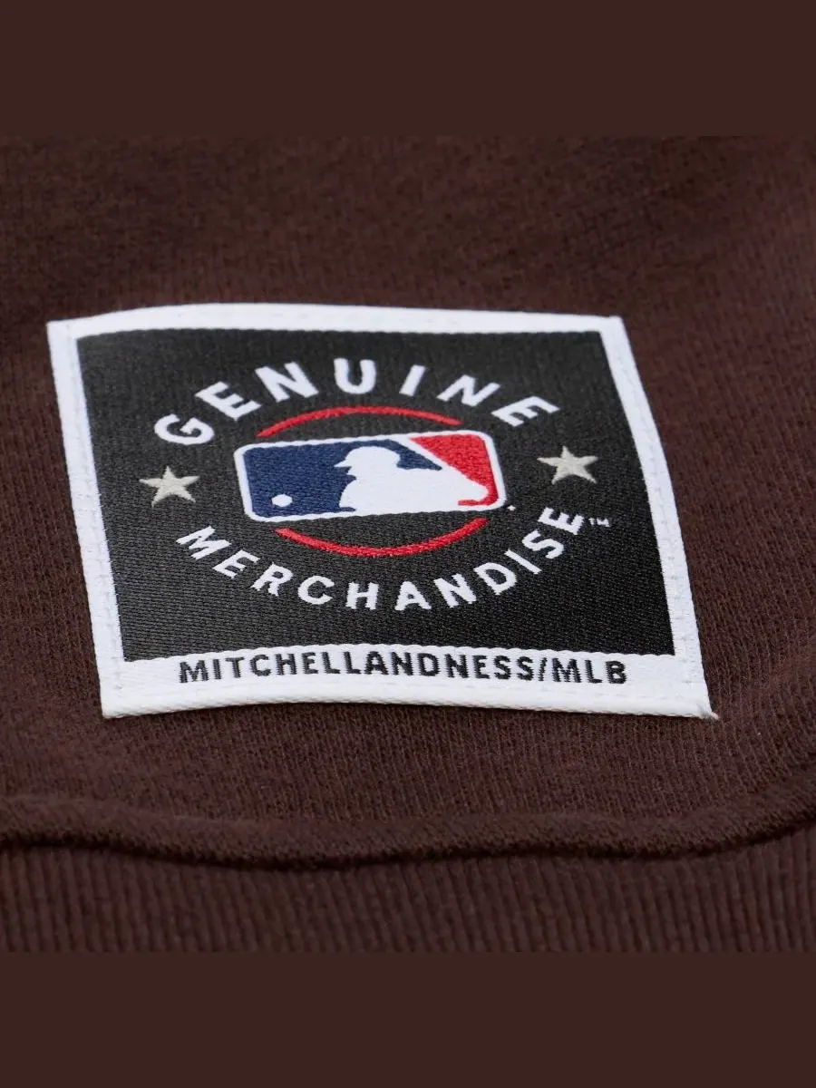 Свитшот женский с принтом Script Mitchell & Ness — изображение 4 из 5, коричневый