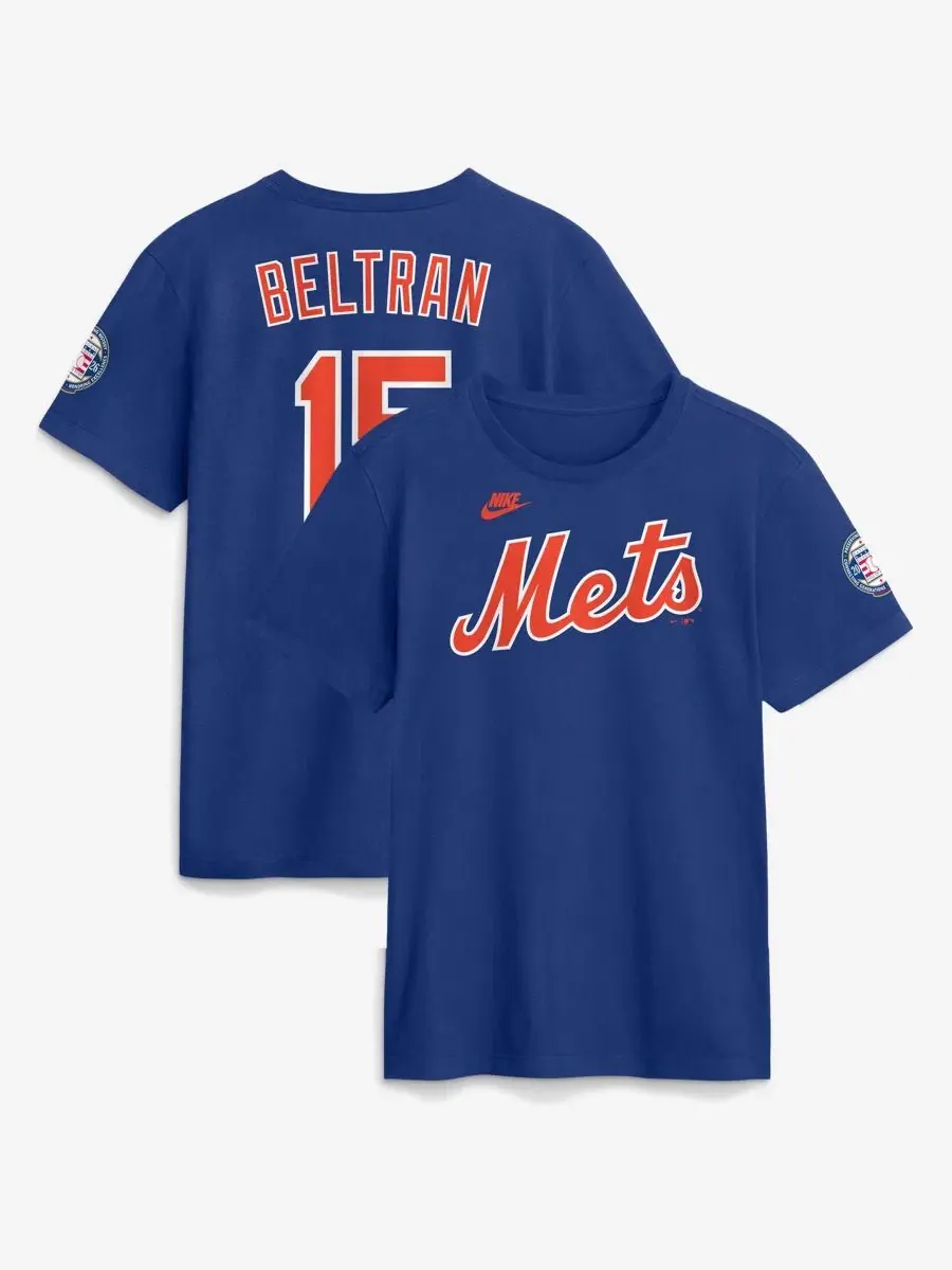 Футболка с именем и номером игрока с принтом Carlos Beltran Nike — изображение 1 из 3, королевский
