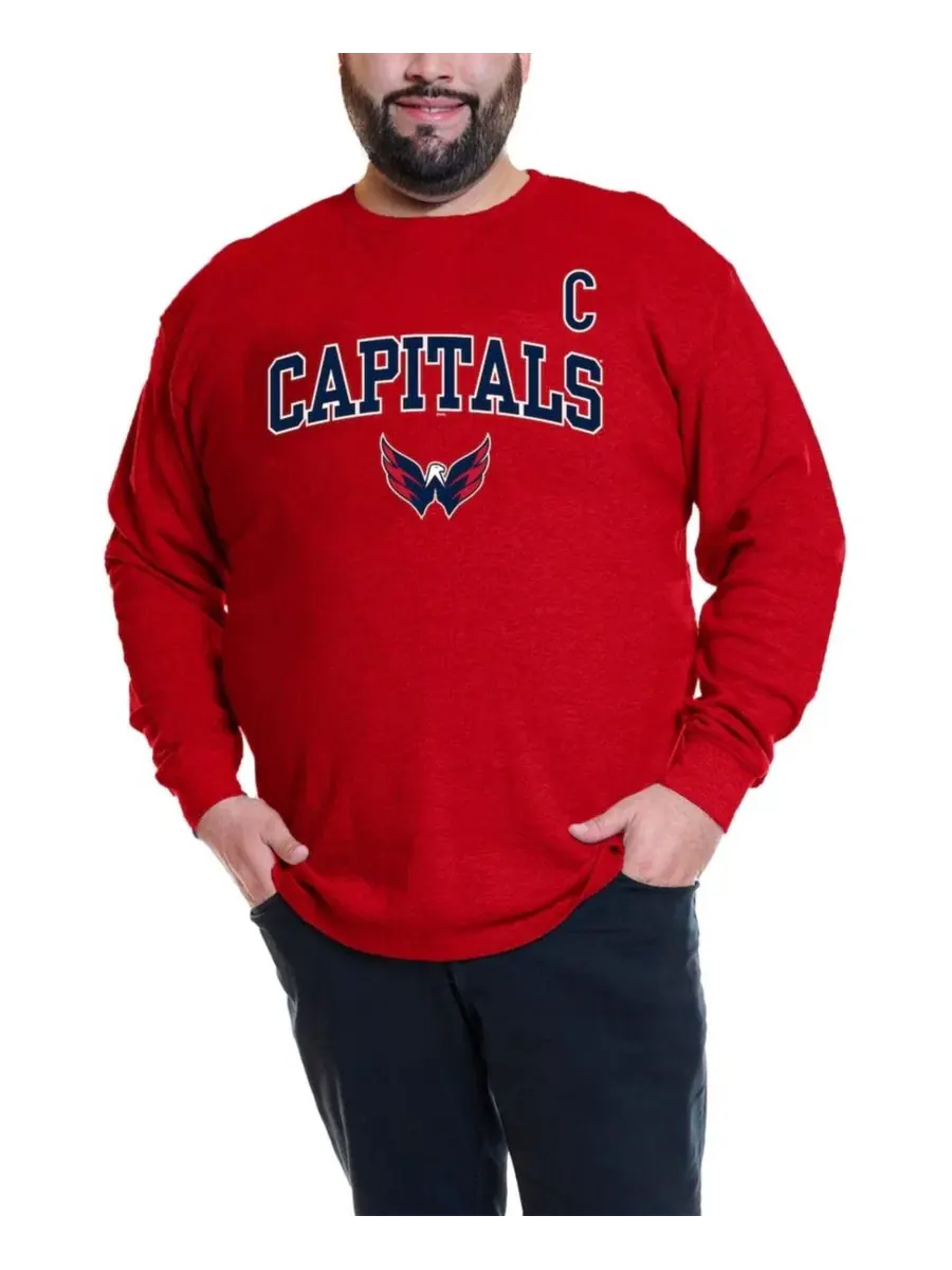 Свитшот Alexander Ovechkin Name Number Thermal Pullover Profile — изображение 1 из 2, красный