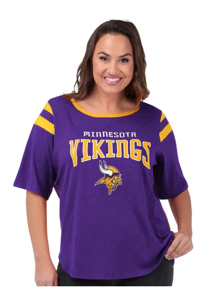 Футболка с коротким рукавом Minnesota Vikings G-III 4Her by Carl Banks — изображение 1 из 2, фиолетовый