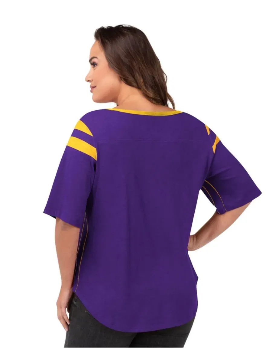 Футболка с коротким рукавом Minnesota Vikings G-III 4Her by Carl Banks — изображение 2 из 2, фиолетовый