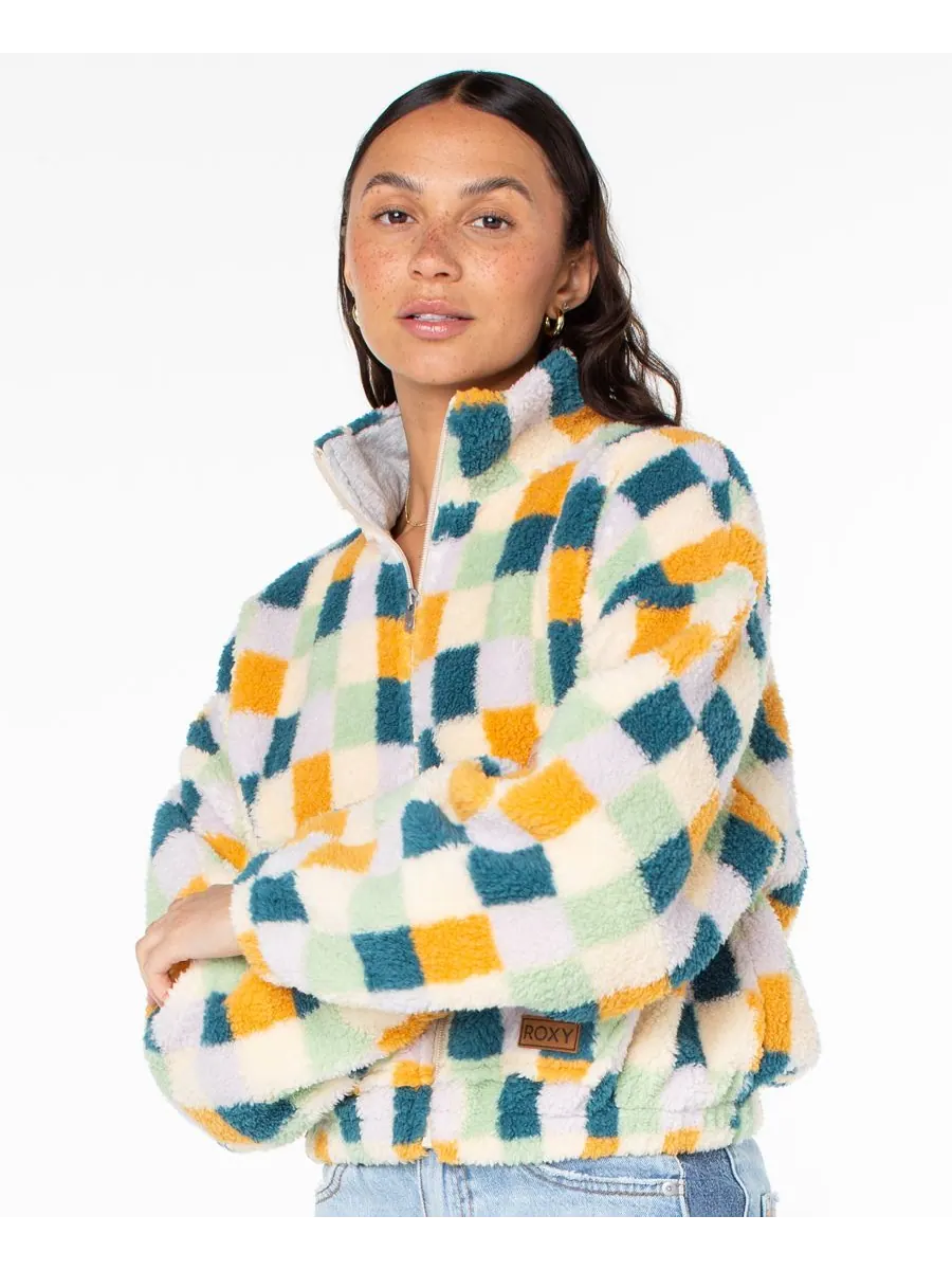 Женская флисовая куртка Cold Surf на молнии Roxy, Deep Lagoon — изображение 2 из 5
