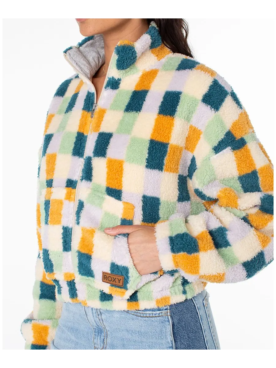 Женская флисовая куртка Cold Surf на молнии Roxy, Deep Lagoon — изображение 4 из 5