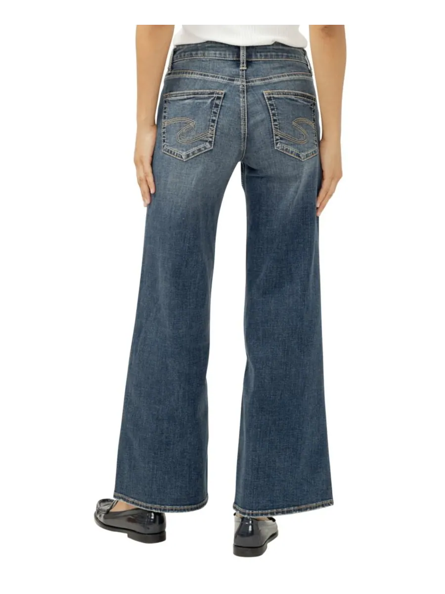 Женские джинсы Suki Wide Mid Rise Curvy Fit Silver Jeans Co, Billie — изображение 3 из 4