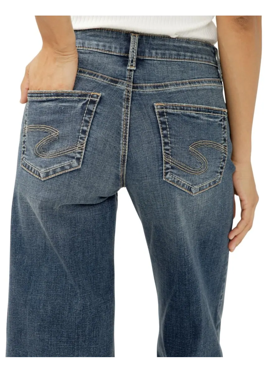 Женские джинсы Suki Wide Mid Rise Curvy Fit Silver Jeans Co, Billie — изображение 4 из 4