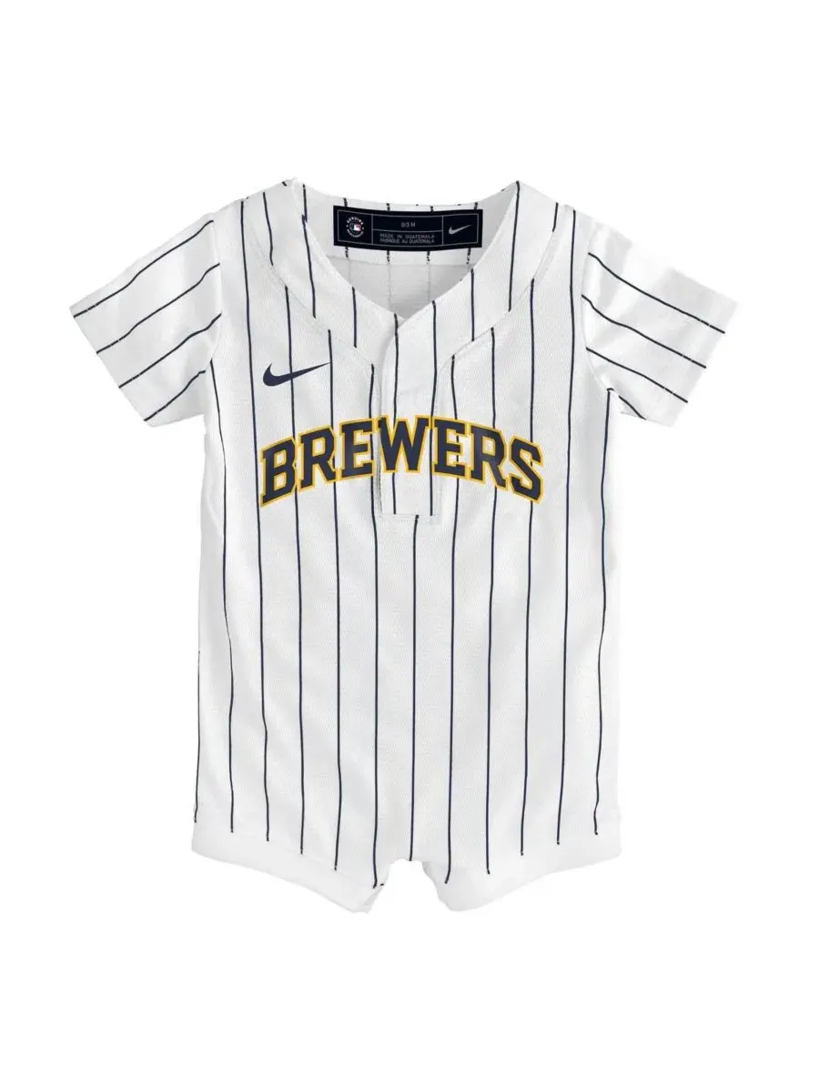 Детский белый комбинезон-футболка Milwaukee Brewers (альтернативная версия) для мальчиков и девочек — изображение 3 из 3