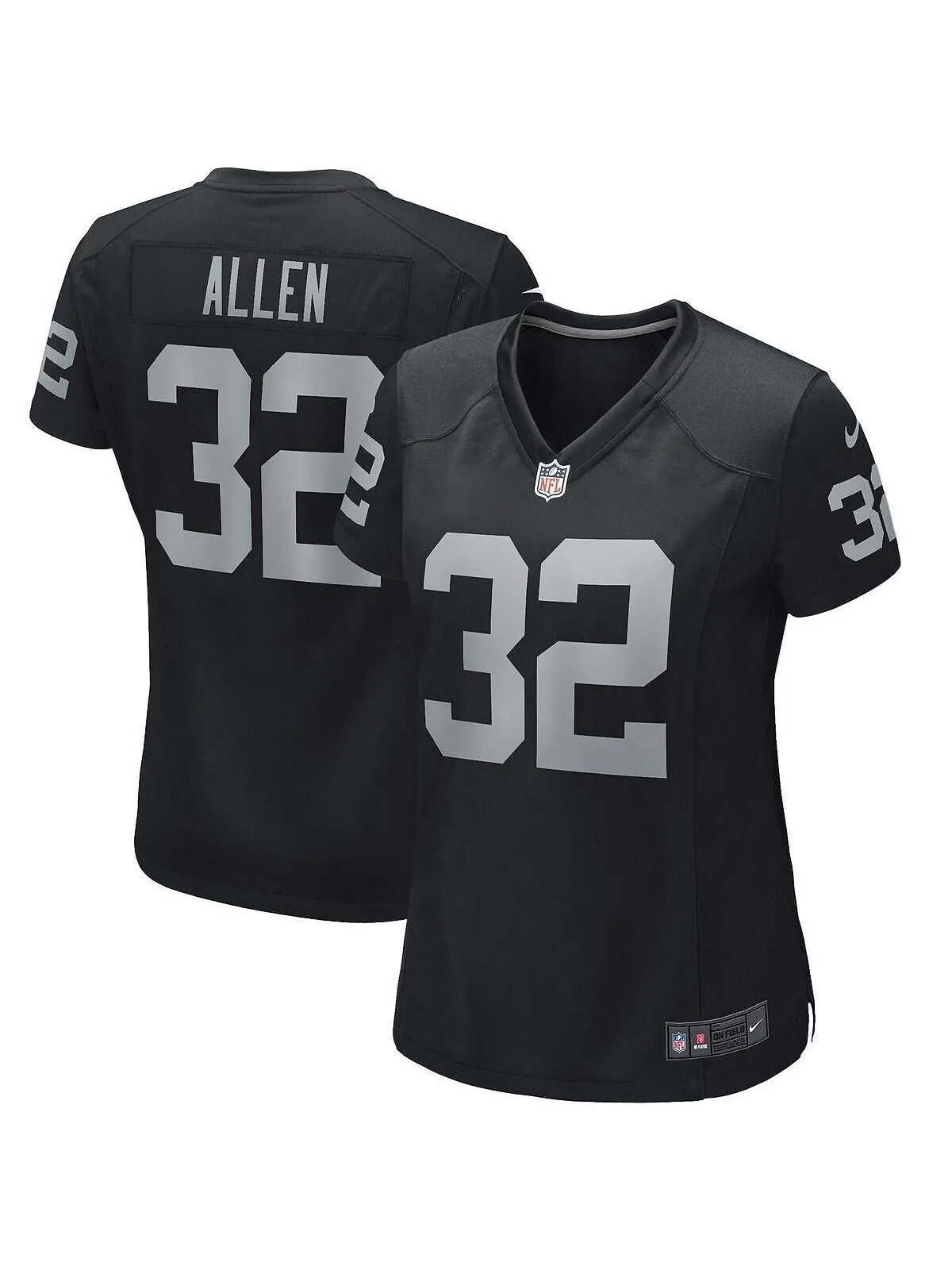 Женская футболка marcus allen black las vegas raiders game для пенсионеров Nike — изображение 1 из 3, черный
