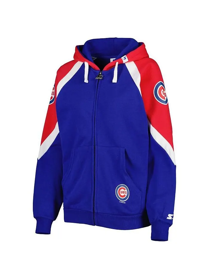 Женская красная толстовка с молнией во всю длину Royal Chicago Cubs Hail Mary Starter — изображение 2 из 3, красный