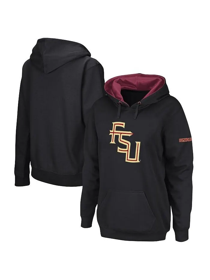 Женский черный пуловер с капюшоном и большим логотипом Florida State Seminoles Colosseum — изображение 1 из 3