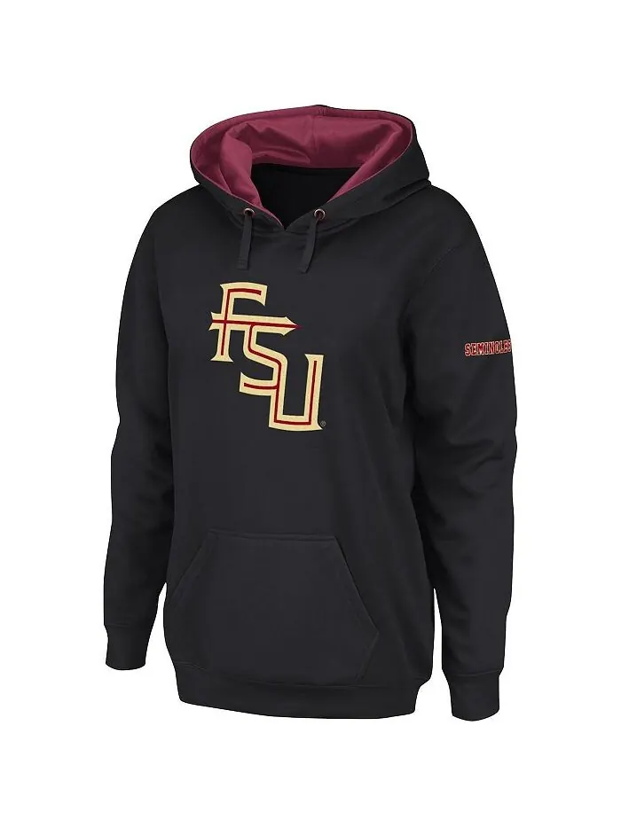 Женский черный пуловер с капюшоном и большим логотипом Florida State Seminoles Colosseum — изображение 3 из 3