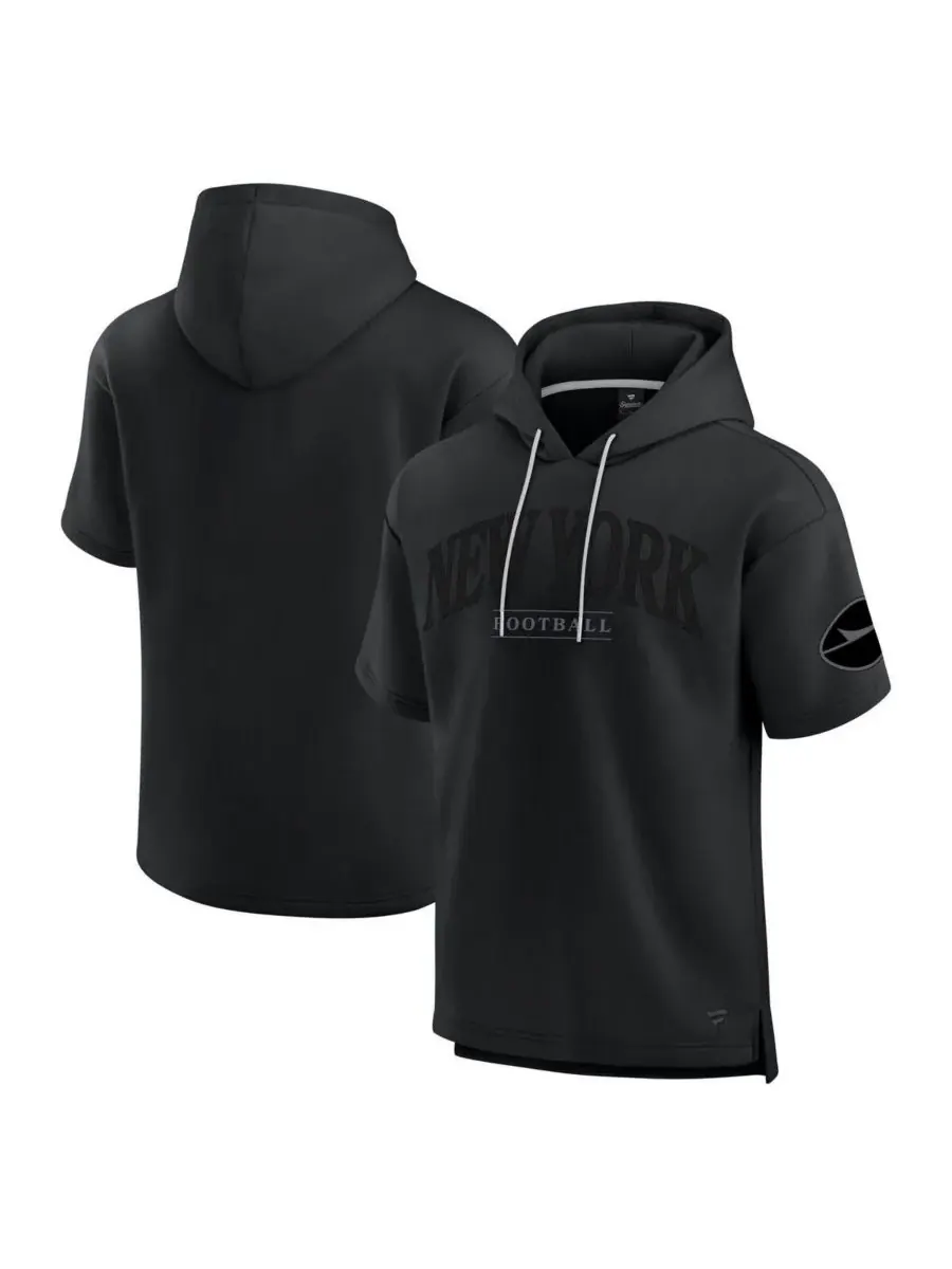 Fanatics Мужская и женская черная толстовка с коротким рукавом New York Jets Elements Ready — изображение 1 из 3, черный