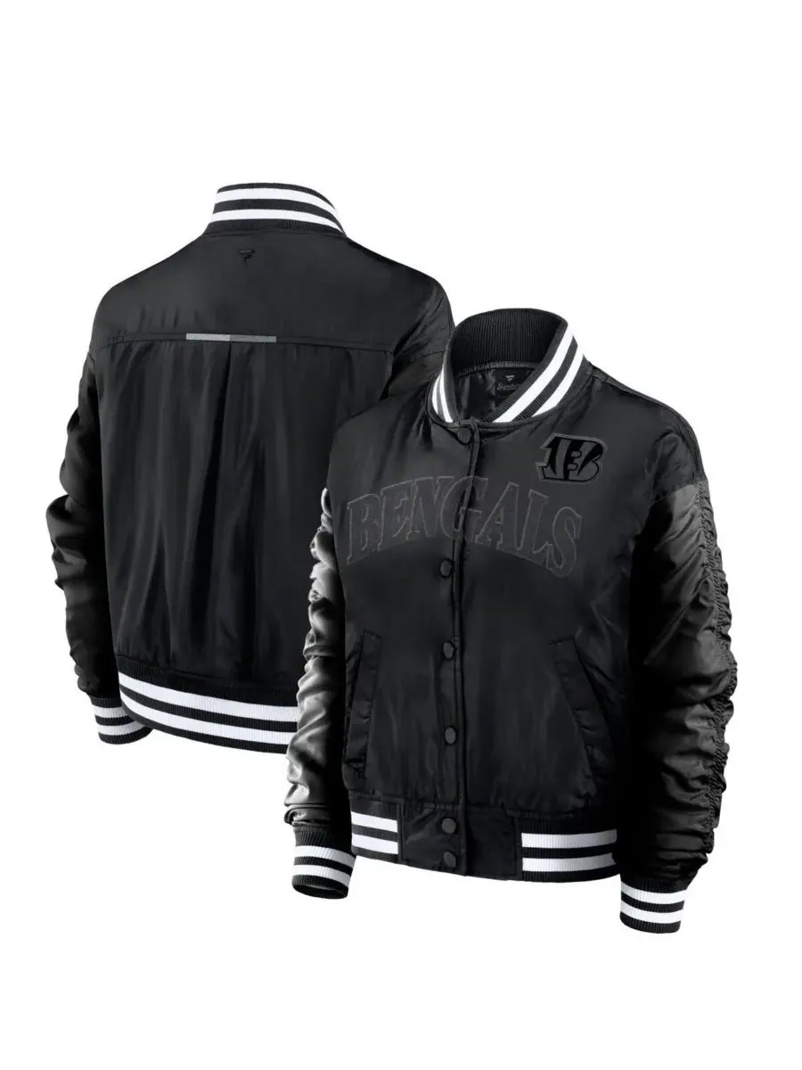 Fanatics Женская черная куртка Cincinnati Bengals Elements Wave на кнопках — изображение 1 из 3, черный
