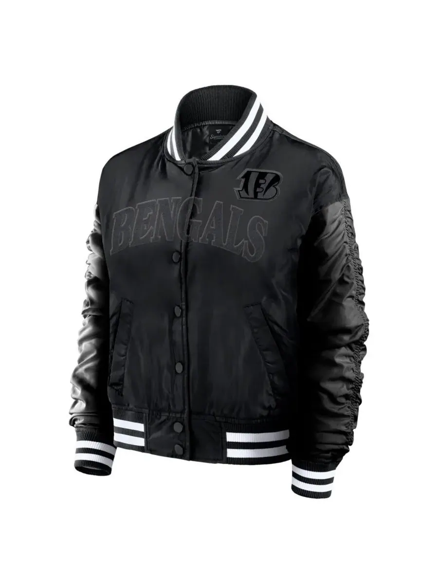 Fanatics Женская черная куртка Cincinnati Bengals Elements Wave на кнопках — изображение 3 из 3, черный
