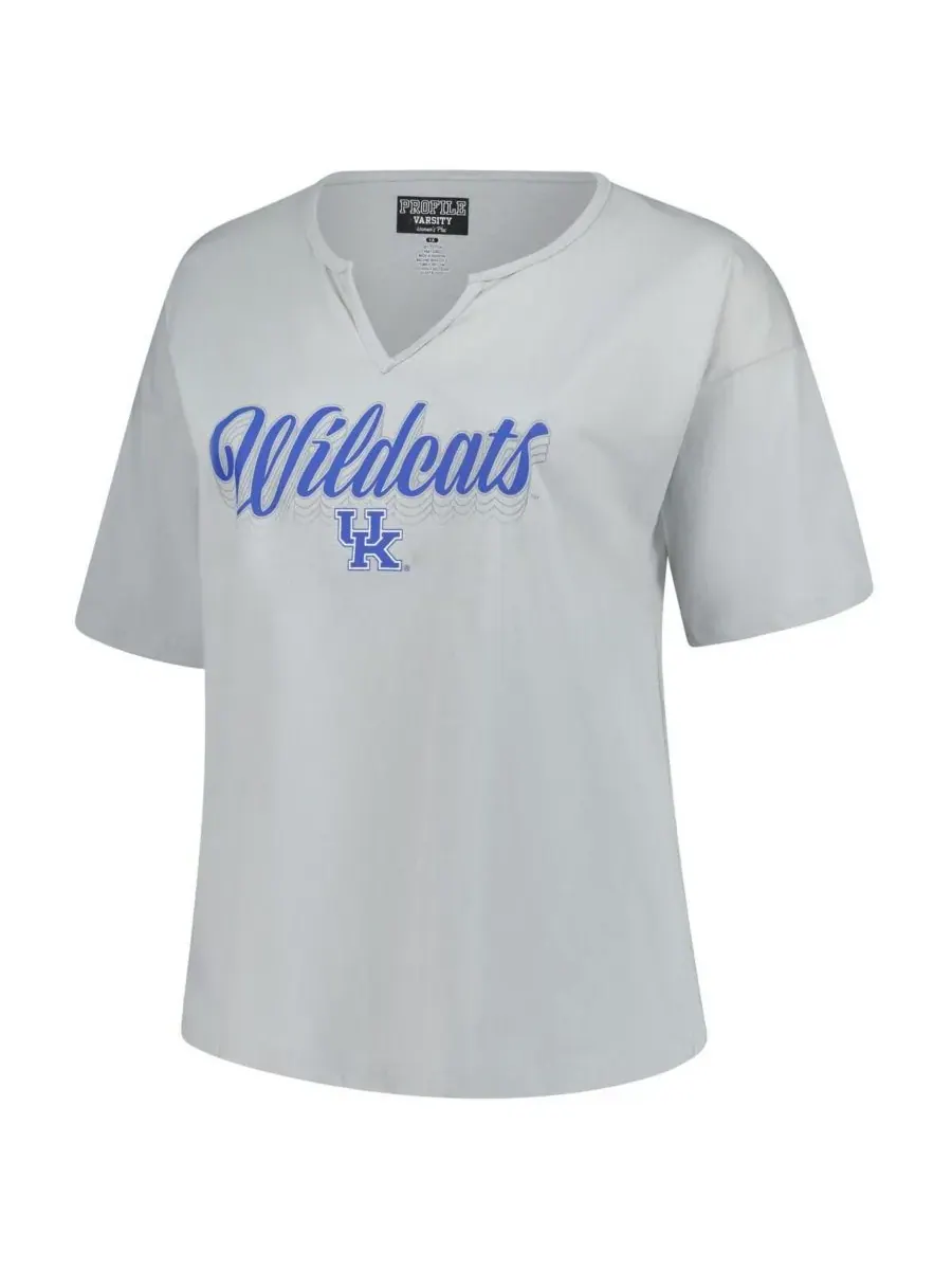 Fanatics Женская серая футболка большого размера Kentucky Wildcats Winning Gear с вырезом на шее — изображение 3 из 3, серый