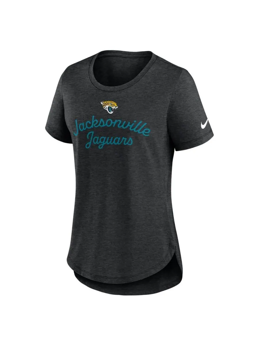 Nike Женская черная футболка Jacksonville Jaguars Script Tri-Blend — изображение 2 из 3, черный