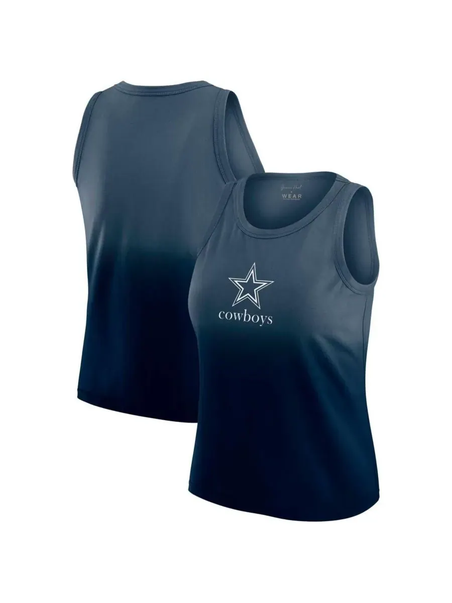WEAR by Erin Andrews Женская майка Gracie Hunt темно-синего цвета с градиентным переходом цвета от — изображение 1 из 3