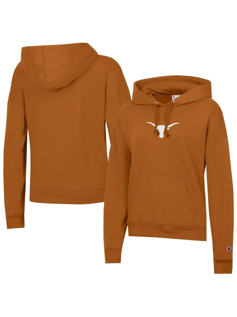 Champion Женская флисовая толстовка Texas Orange Texas Longhorns Powerblend — изображение 1 из 3, оранжевый