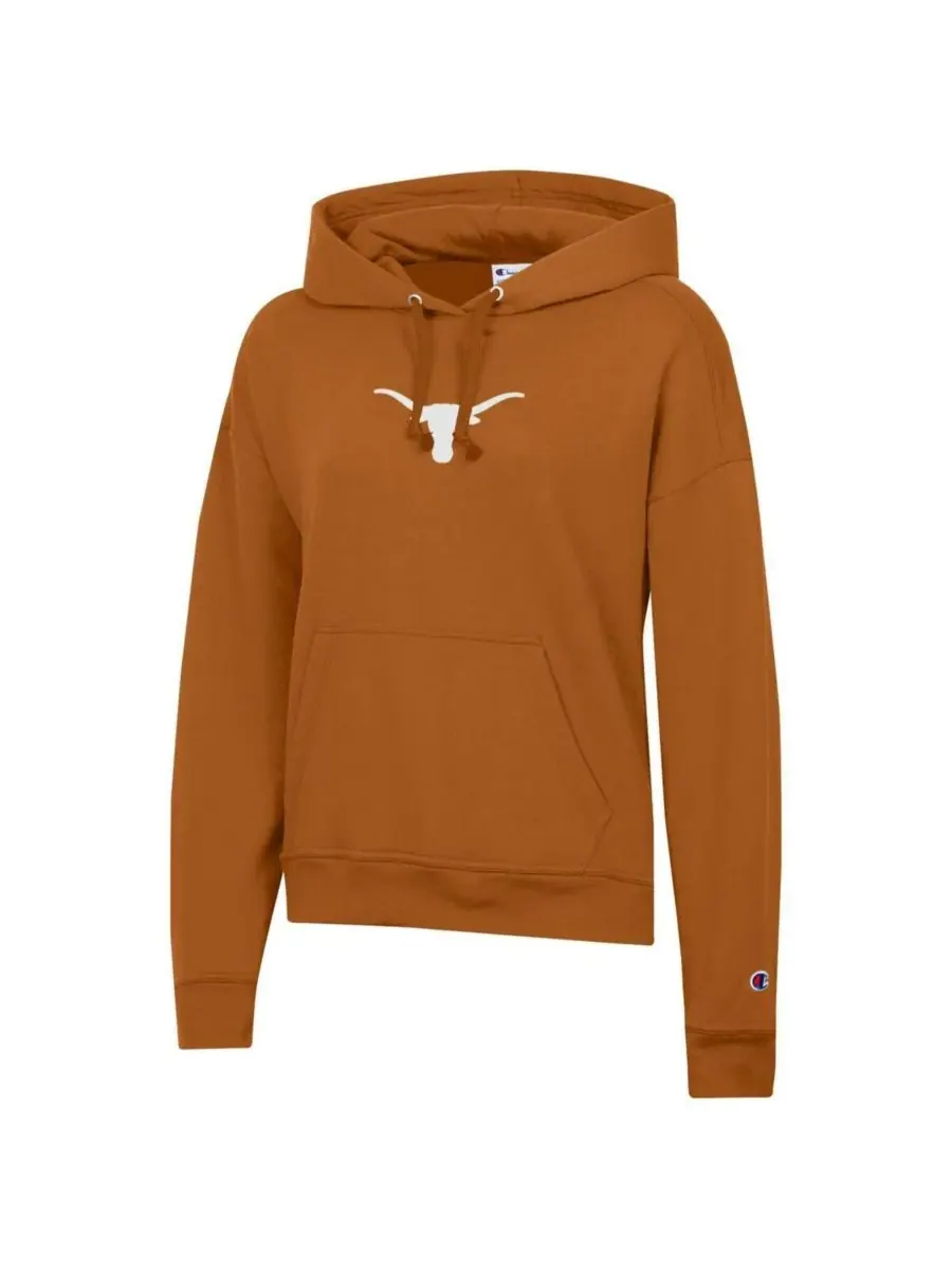 Champion Женская флисовая толстовка Texas Orange Texas Longhorns Powerblend — изображение 2 из 3, оранжевый