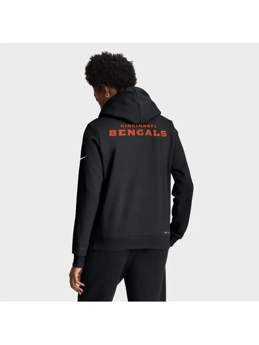 Nike Женская черная толстовка Cincinnati Bengals Sideline Standard Issue Initial Home Dri-FIT — изображение 2 из 4, черный