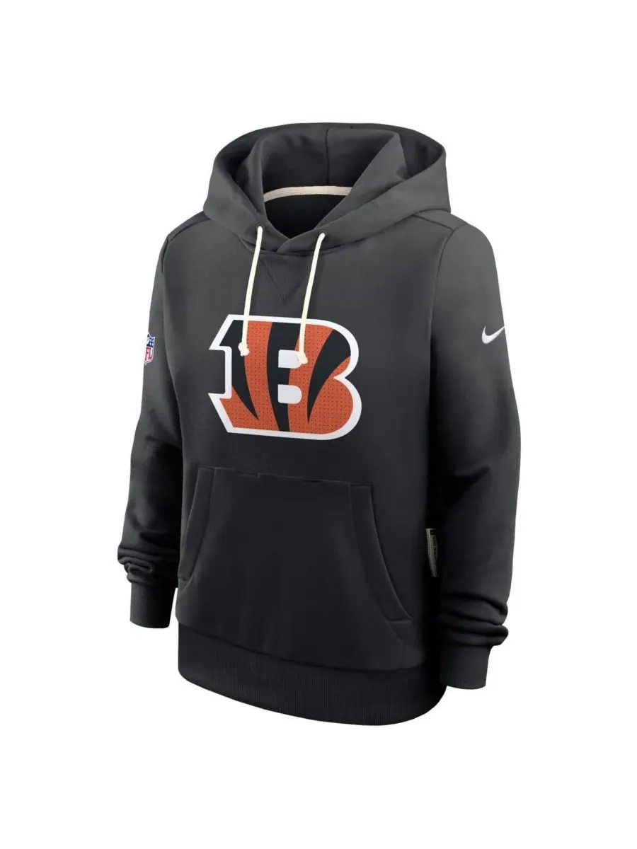 Nike Женская черная толстовка Cincinnati Bengals Sideline Standard Issue Initial Home Dri-FIT — изображение 3 из 4, черный