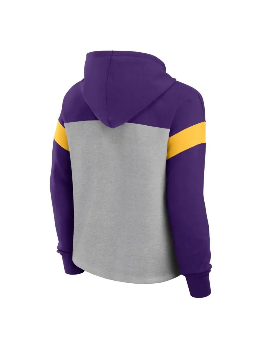 Fanatics Женская толстовка с капюшоном серо-фиолетового цвета с надписью "Minnesota Vikings Bold — изображение 2 из 3