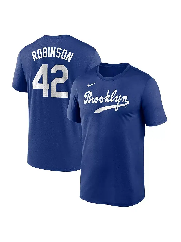 Мужская футболка "Jackie Robinson Royal Brooklyn Dodgers Legend" с именем и номером для дома Nike — изображение 1 из 3